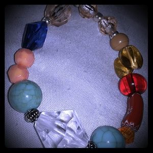 Glass Beaded Stretchy Bracelet